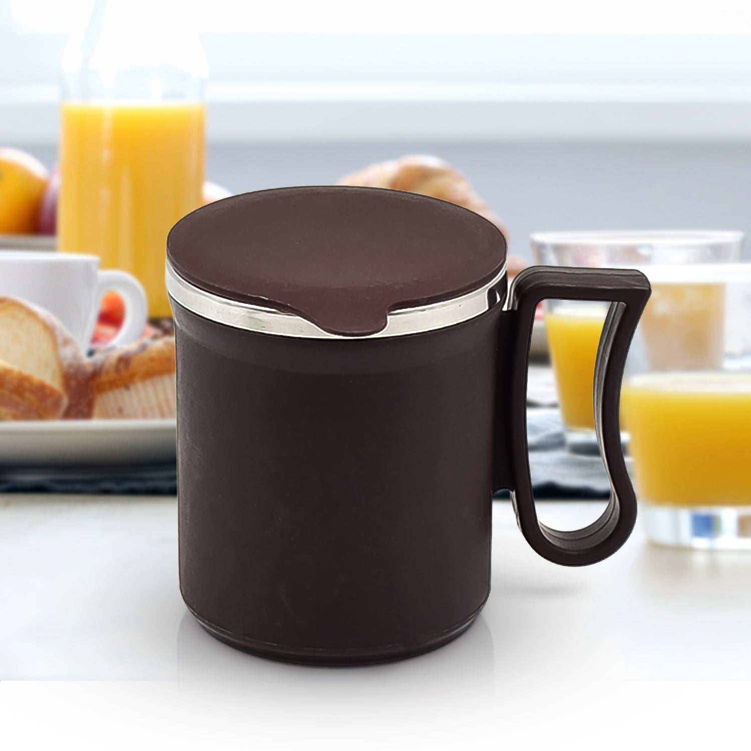 Coffee Mug With Lid And Handle-plastic Covered Stainless Steel Mug (Random Color Approx 200 Ml) Coffee Mug With Lid And Handle-plastic Covered Stainless Steel Mug (Random Color Approx 200 Ml)